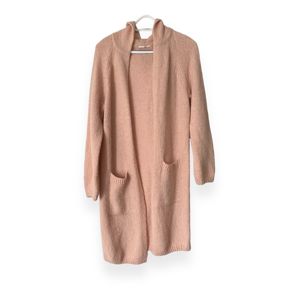 GAP Peach Cozy Knit Hooded Cardigan Duster Sweater with Pockets - S - Picture 2 of 9
